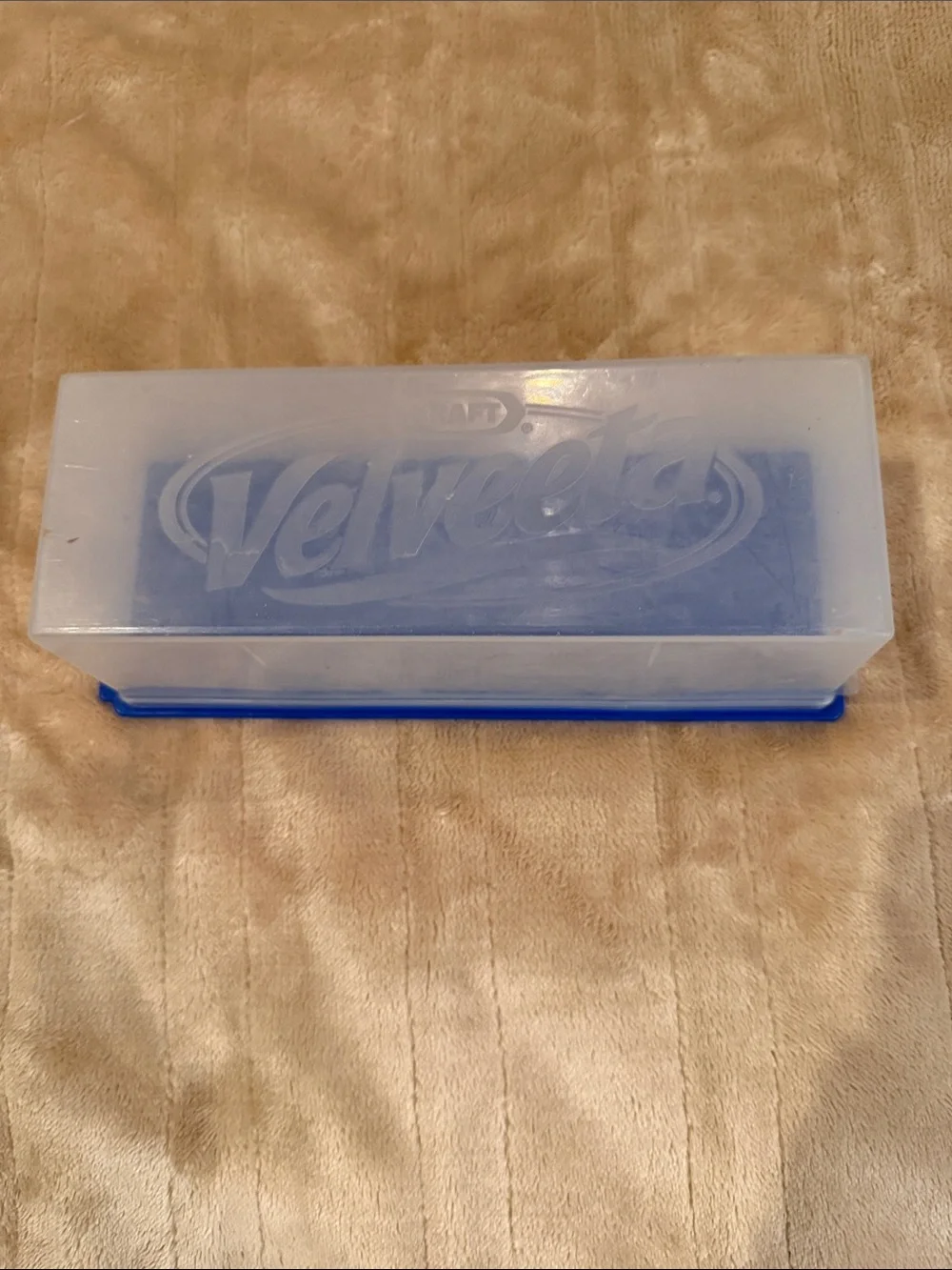 Vintage Velveeta Cheese Storage Container - Blue/Clear